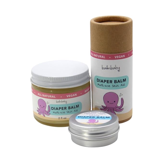 Diaper Balm by Balm Baby – Natural Organic Diaper Rash Cream & Multipurpose Baby Skin Ointment with Organic Calendula, Vegan - Soothing, Healing, Moisturizing – Newborn Cradle Cap