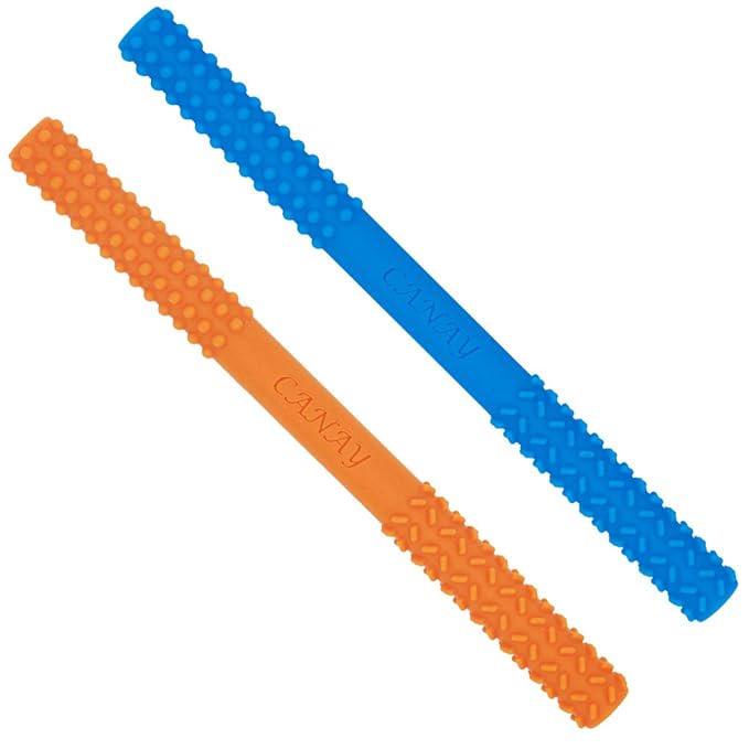 Hollow Chew Tubes Sensory Chew Toys for Autistic Children(2 Pack), Alt. to Chew Necklaces for Sensory Kids, Teething, Oral Motor Stimulation, ADHD, SPD