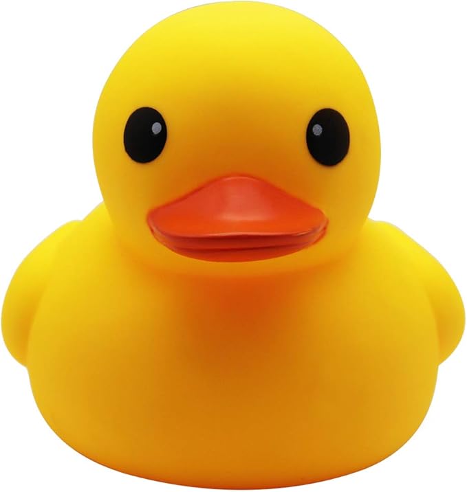 Happy Trees Duck Bath Toy Large Bath Duck Squeak Rubber Duck Baby Shower, 7 Inches
