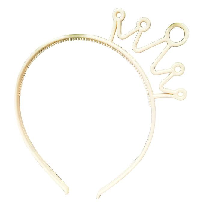 XIMA 12pcs Spring Colors ABS Plastic Material Crown Women Headbands Tiaras Head Band Princess Headear Hair Accessory (SP-Crown)
