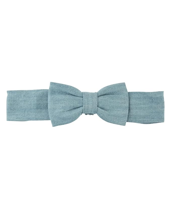 RuffleButts® Baby/Toddler Girls Light Wash Denim Headband - 0-24m
