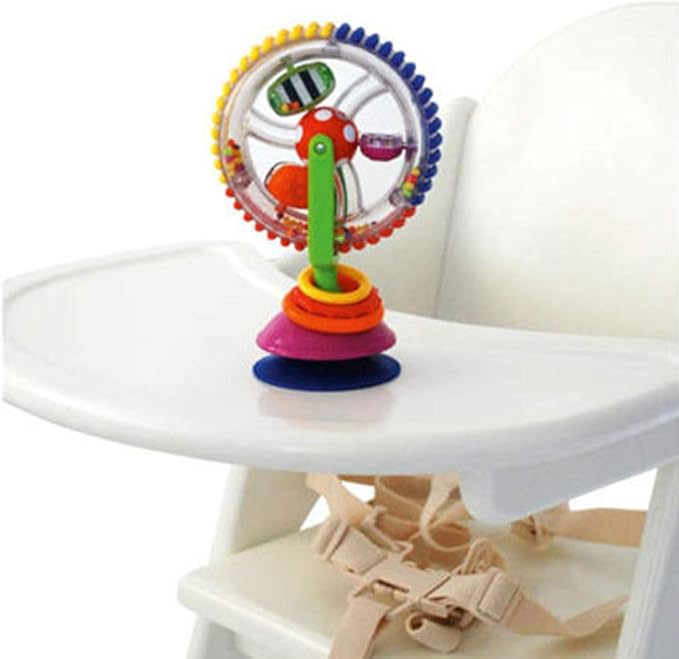 Ferris Wheel Toy, Colorful Rotating Ferris Wheel Toy Dining Table Cart Sucker Toy Baby Stroller Early Education Toy with Suction Cup Base (Colorful)
