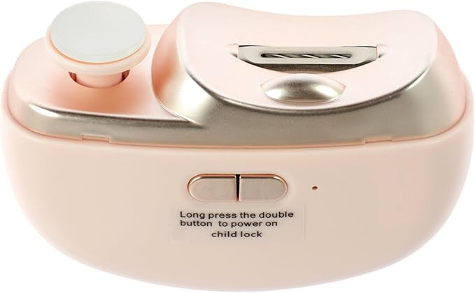 Electric Nail Clipper, USB Rechargeable Fingernail Trimmer with Light, Adjustable Speed Fingernail Cutter and Polisher Portable Nail Cutter for Baby Kids Adults Seniors (Pink)