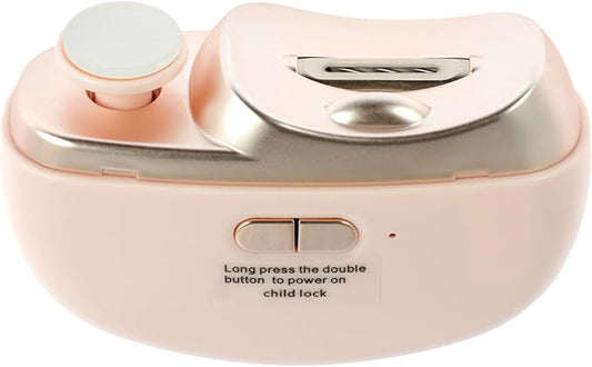 Electric Nail Clipper, USB Rechargeable Fingernail Trimmer with Light, Adjustable Speed Fingernail Cutter and Polisher Portable Nail Cutter for Baby Kids Adults Seniors (Pink)