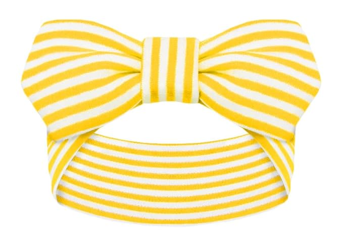 Creative Knitwear Drexel Dragons Infant Girls Gold/White Striped Hair Knot Headband Embroidered Logo - Size Newborn - 4T