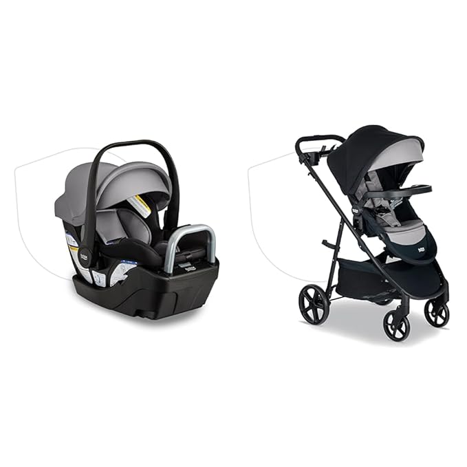 Britax Willow S Infant Car Seat with Alpine Base, ClickTight Technology, Rear Facing Car Seat & Brook+ Modular Baby Stroller, Ultra-Lightweight Infant and Toddler Stroller