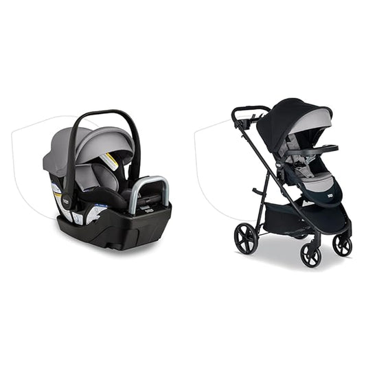 Britax Willow S Infant Car Seat with Alpine Base, ClickTight Technology, Rear Facing Car Seat & Brook+ Modular Baby Stroller, Ultra-Lightweight Infant and Toddler Stroller