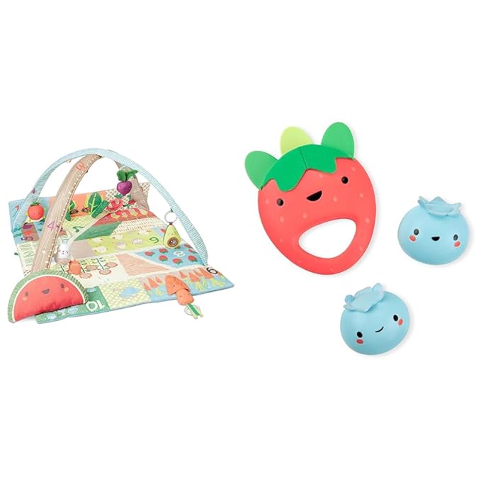 Skip Hop Baby Gym, Farmstand Grow & Play, Green & Baby Musical Toy Set, Farmstand, Berry Cute Band