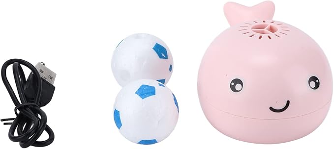 ZJchao Whale Bath Toy, Baby Bath Toys Electric Whale Floating Ball Cute USB Charging Portable Floating Ball for Children (Pink)