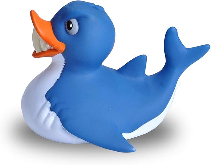 Wild Republic Rubber Ducks, Bath Toys, Kids Gifts, Pool Toys, Water Toys, Shark, 4"