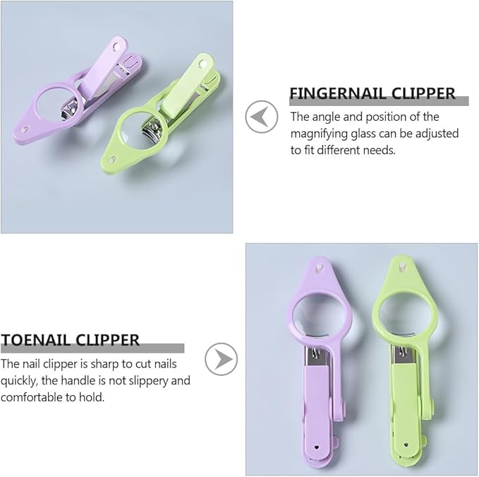 Nail Clippers with LED Light and Magnifier Nail Cutters Fingernails Toenails Clippers for Ederly People Pets
