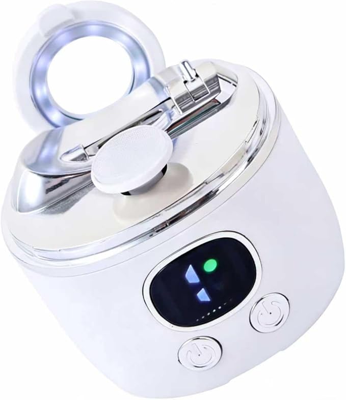 Quiet Electric Nail Clipper with LED Light, Automatic Nail Trimmer and File for Safe, Stress-Free Nail Care