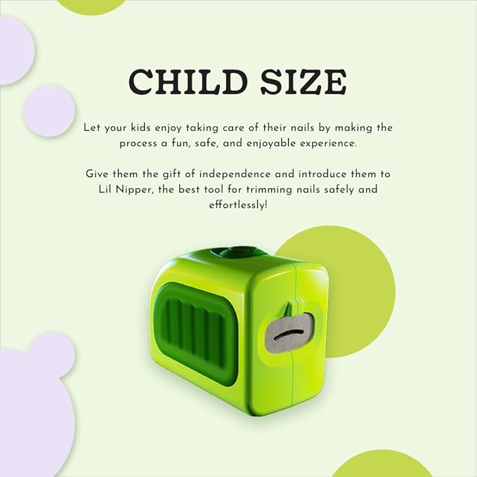 Lil Nipper Electric Nail Trimmer for Kids | Safe Automatic Clipper Ages 5-13 | Child Size with Catcher | Sensory-Friendly Nail Care