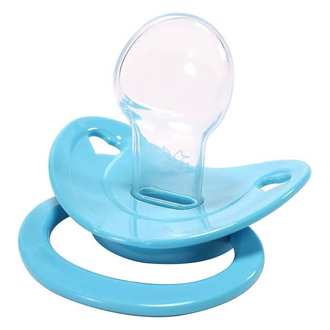 CutiePlusU Adult Sized Pacifier Dummy for Adult Babies-Big Shield 3 Pack-Pink, Blue, Black