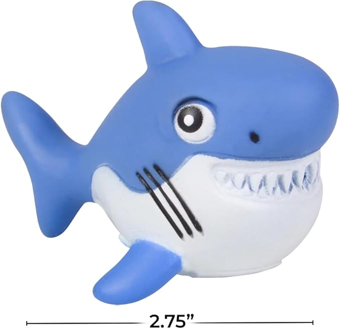 Rhode Island Novelty 2.75 Inch Rubber Water Squirting Sharks, One Dozen