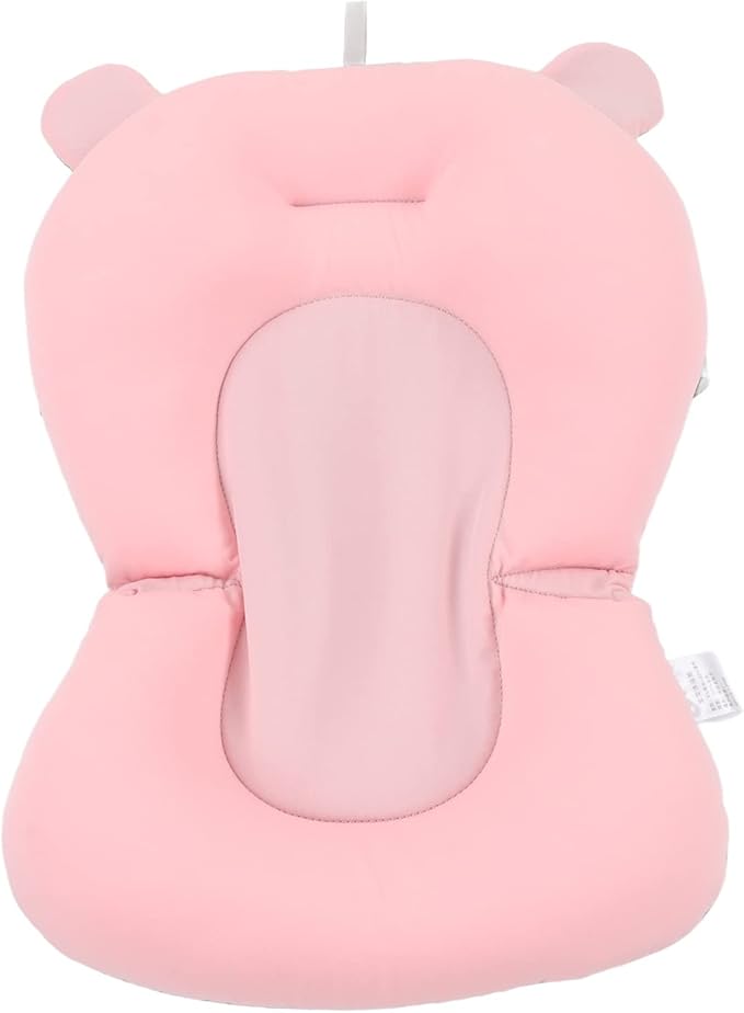 Baby Bath Cushion Pad Floating Foldable Adjustable Infant Bath Supporter Newborn Nonslip Bathtub Mat Infant Bath Supporter (Bear) Bath Cushion for Bathing Baby Bath Seats