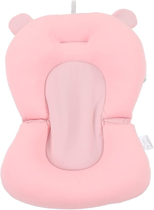 Baby Bath Cushion Pad Floating Foldable Adjustable Infant Bath Supporter Newborn Nonslip Bathtub Mat Infant Bath Supporter (Bear) Bath Cushion for Bathing Baby Bath Seats