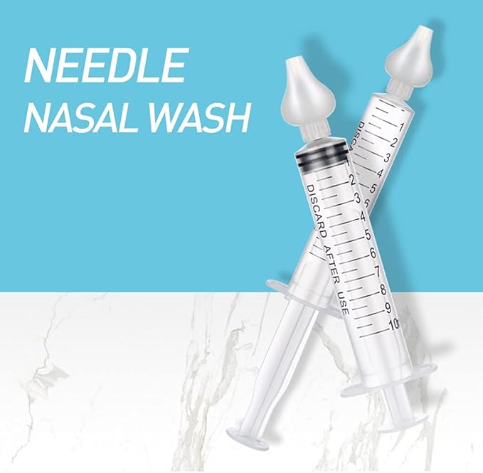 Nose Irrigator for Kids, 4 Box (Pack of 8) Syringe Nasal Cleaner for Child's Sinus Congestion Relief, Anti-Backflow Nasal Washing Device for Babies & Toddlers