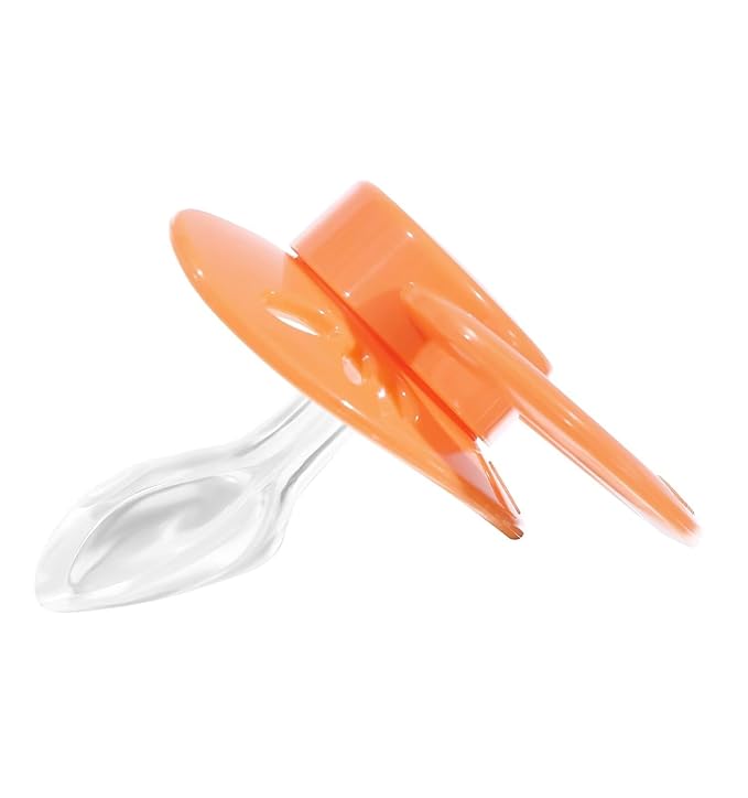 Landofgenie Adult Size Large Shield Pacifiers Butterfly Shaped Cutie Pacifier Orange