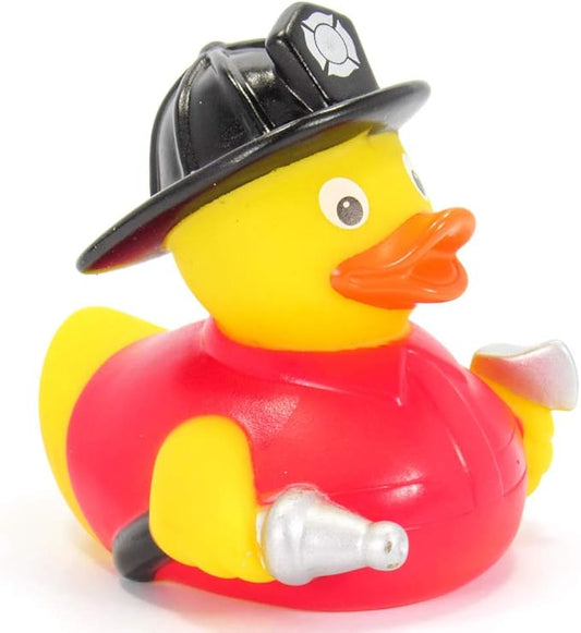 Ad Line Fireman Rubber Duck First Responder Hero Bath Toy | Squeaker | Child Safe | Collectable