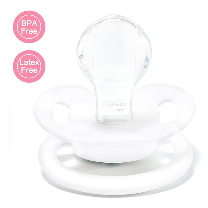 LittleForBig Bigshield Generation-II Adult Sized Printed Pacifier My Little Baby Pattern White