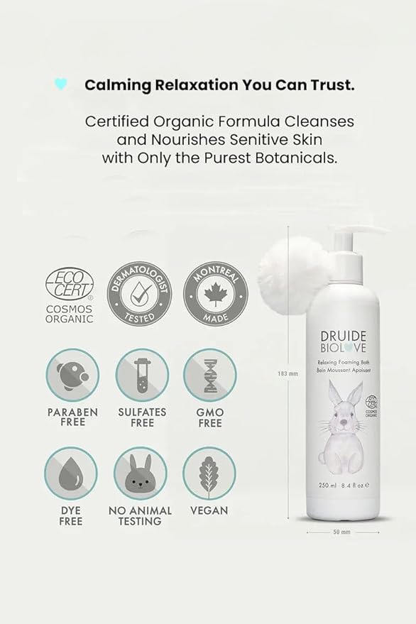 BioLove Bath Foam Bubble Bath Baby wash Care, Relaxing Foaming Bath, Bubble Bath for Babies Kids,Made with Essential Oils, Vegan Sulfate-Free Formula, 250 ml (8.4 oz,Chamomile,Orange, Star Anise