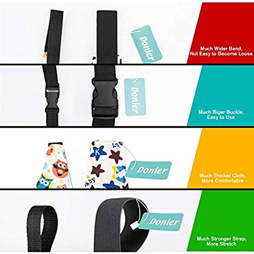 Packs of 2 Toddler Car Seat Neck Relief and Head Support, Pillow Support Head Band Easy Installation On Most Convertible Seats and Safety to Babies and Kids(Bear)