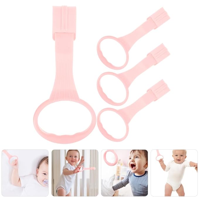Toddmomy 4Pcs Baby Pull up Rings Nursery Crib Hand Pull Rings Infant Standing Assist Lightweight Portable Baby Standing Safety Ring for Walking Exercise