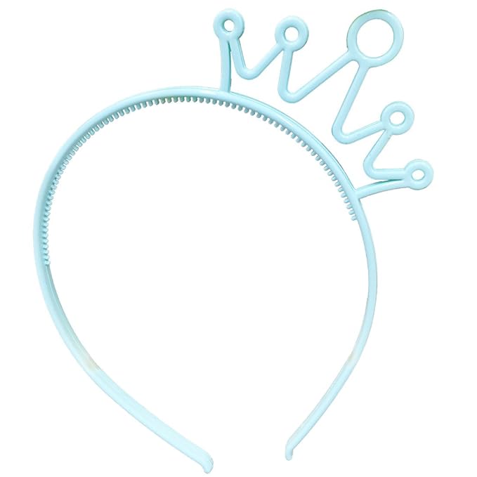XIMA 12pcs Spring Colors ABS Plastic Material Crown Women Headbands Tiaras Head Band Princess Headear Hair Accessory (SP-Crown)