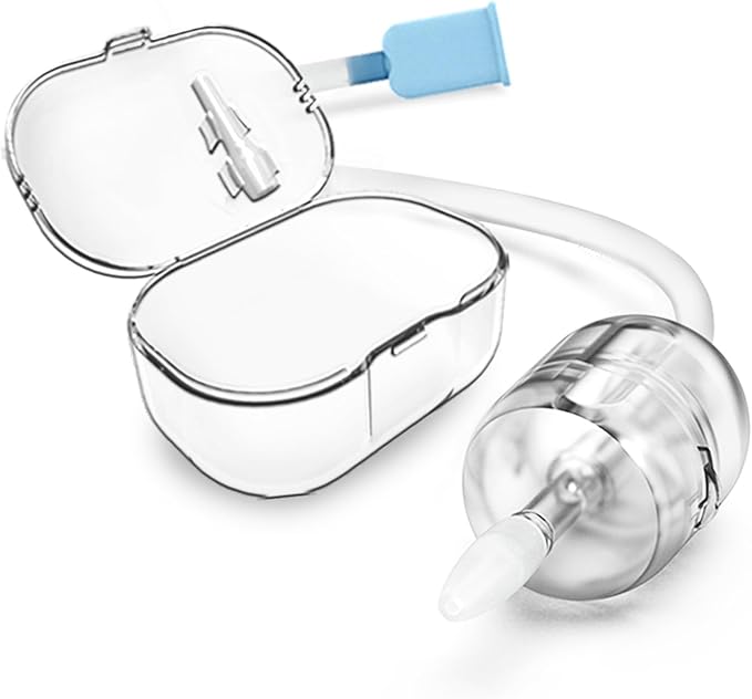 Hubibaby Nasal Aspirator Safe and Hygienic Nose Cleaner Mucus Remover, Cleanable & Reusable Nasal Congestion Relief, Safe & Easy Nasal Congestion Relief for Newborns & Toddlers, BPA & Phthalate-Free