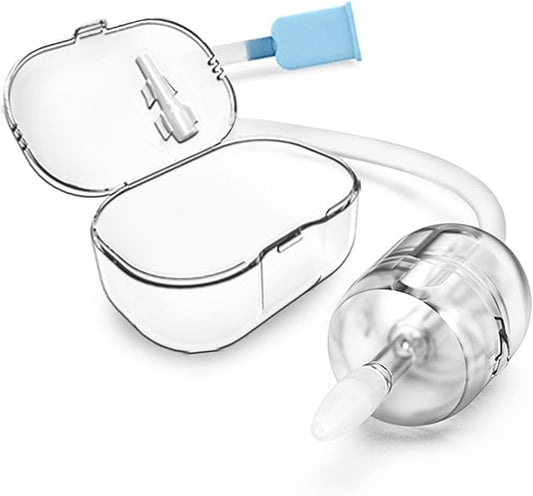 Hubibaby Nasal Aspirator Safe and Hygienic Nose Cleaner Mucus Remover, Cleanable & Reusable Nasal Congestion Relief, Safe & Easy Nasal Congestion Relief for Newborns & Toddlers, BPA & Phthalate-Free