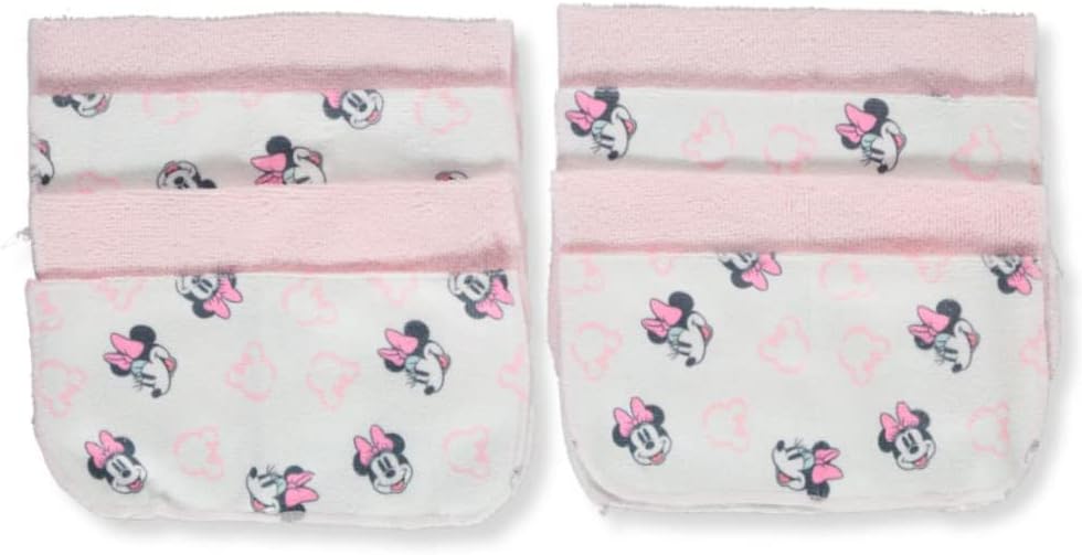 Disney Baby Big Girls 8-Pack Minnie Mouse Washcloths Set - Pink/Multi, one Size