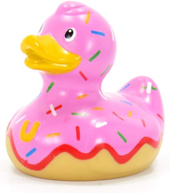 Donut (mini) Rubber Duck Bath Toy by Bud Duck | Elegant Gift Packaging Do not Worry be Happy! | Child Safe | Collectable