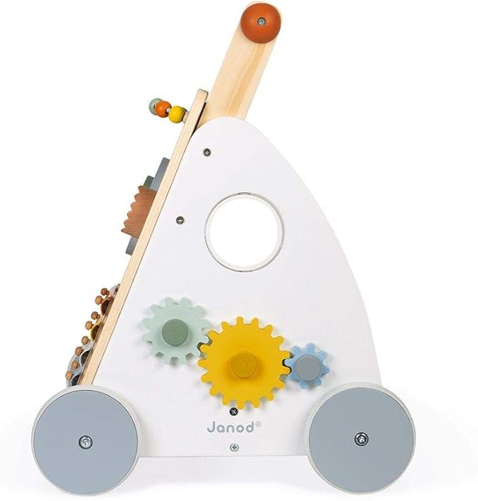 Janod Sweet Cocoon Wooden Multi-Activity Baby Walker - Ages 12 Months+ - J04410