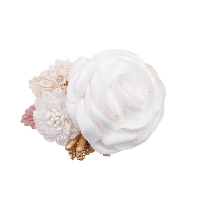 Flower Hair Clips Set for Baby Girl Lightweight Floral Hair Bow Accessories with Boutique Fully Lined Alligator Clip for Toddler Teens Gifts (AF)