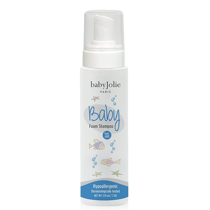 Baby Jolie Baby Shampoo Foam Paris, With tear-free formula. Cradle Cap Shampoo for Babies Gentle and Safe for Newborns and Toddlers | 7oz (210ml)