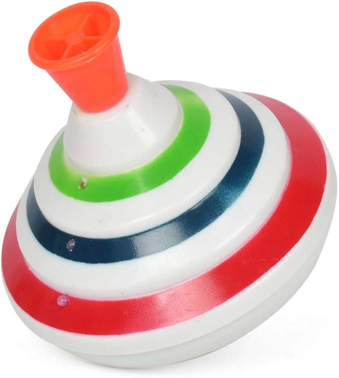 Toyvian Music Spinning Top Toy Light Up LED Spin Toys Flashing Spinner Gyroscopes Toy for Easter Birthday School Party Toy Favor