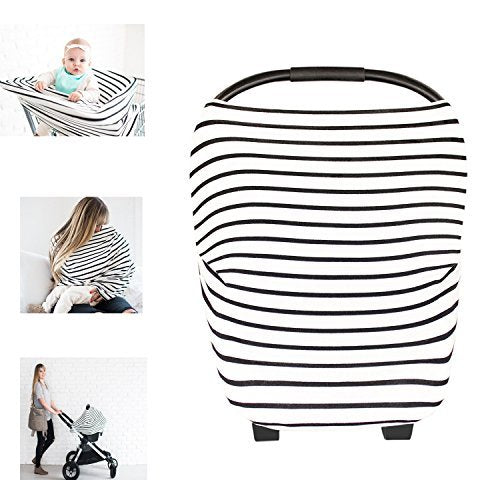 Multi-Use Nursing Breastfeeding Cover Baby Car Set Cover Canopy Shopping Cart Cover Swaddle Blanket for Infants Newborns Toddlers Shower Gift (The City)