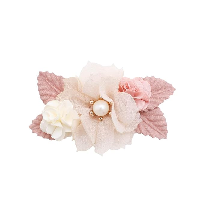 Flower Hair Clips Set-Cherrboll 3pcs Floral Hair Bow Accessories for Baby Girl Toddles Teen Gifts