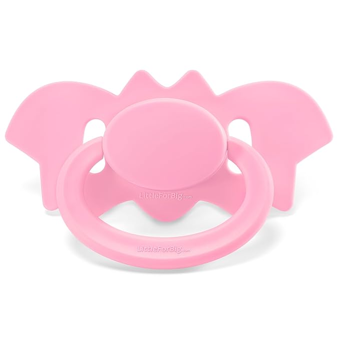 LittleForBig Bigshield Generation-II Adult Sized Pacifier - Baby Bat Pacifier Rosy
