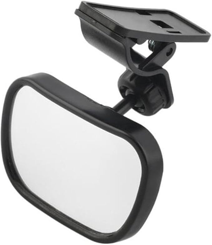 Car Interior Accessories, Universal Adjustable Car Rear Seat View Mirror Child Safety with Clip Sucker Car Decoration Gift, Black