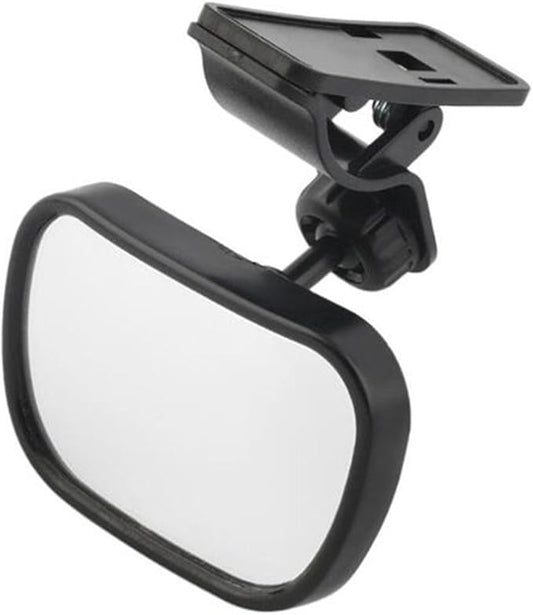 Car Interior Accessories, Universal Adjustable Car Rear Seat View Mirror Child Safety with Clip Sucker Car Decoration Gift, Black