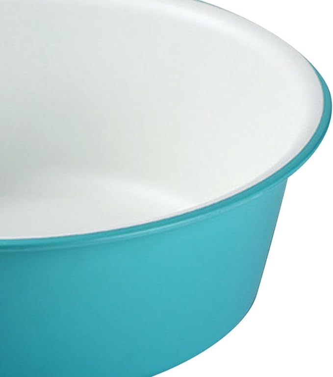 FTVOGUE Thickened Plastic Wash Basin Multipurpose Washtub for Face Clothes Feet with Rounded Bottom Color Clashing Design (33.5x11.5cm)