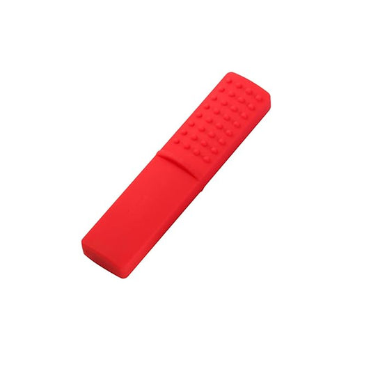 Chewy Oral Tubes Tough Bar for People with ADHD, Autism, Biting Needs,Sensory Chew Toy,Oral Motor Chewy Teether Made from Food Grade Silicone for People with Aggressive Biting Habits (red)