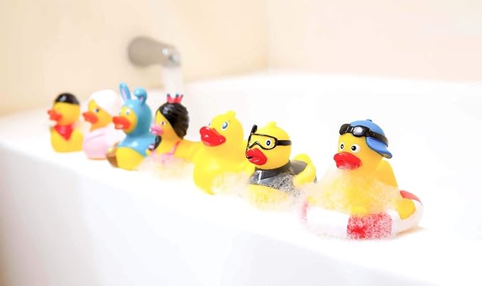 3" Rubber Duck [Sealed Hole, Floats Upright] - Baby Safe Bathtub Bathing Toy - Spa (Pink) Rubber Duck