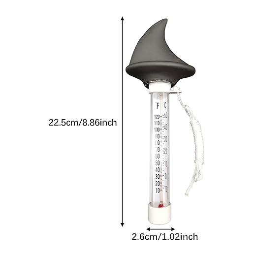 Baoblaze Floating Pool Thermometer Decor Shark Portable Decorative Easy Read Water Thermometer Water Temperature for Baby Bath Shower
