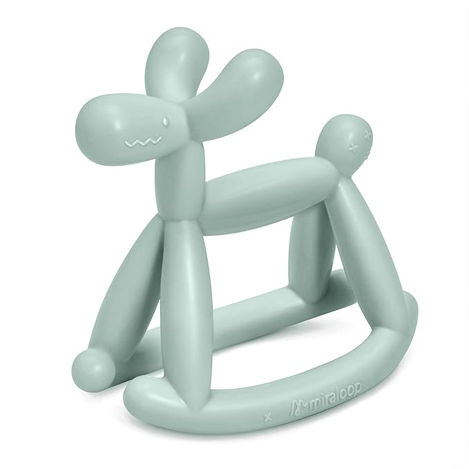 Baby Teething Toys, Food Grade Baby Teether Toys for Babies 3 6 12 18 Months, Jellydog Silicone Teethers Toddlers Chew Toys BPA Free Baby Gift (Mint Green)