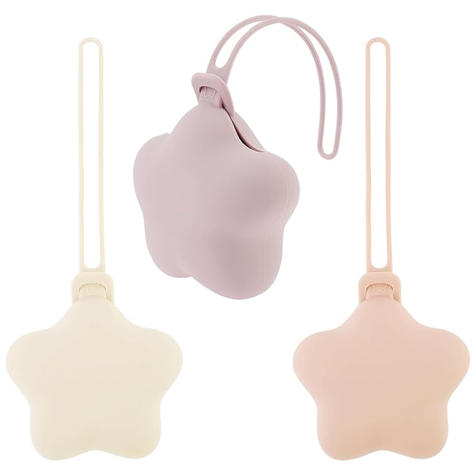 3PCS Pacifier Holder Case, Portable Silicone Pacifier Storage Pacifier Container, Baby Pacifier Silicone Holder Pouch for Newborn, Safe and Soft Material Silicone Pacifier Cover Pacifier Bags