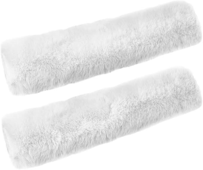 GAMPRO Car Seat Belt Pad Cover, 2-Pack Soft Car Safety Seat Belt Strap Shoulder Pad for Adults and Children, Suitable for Car Seat Belt, Backpack, Shoulder Bag (white)