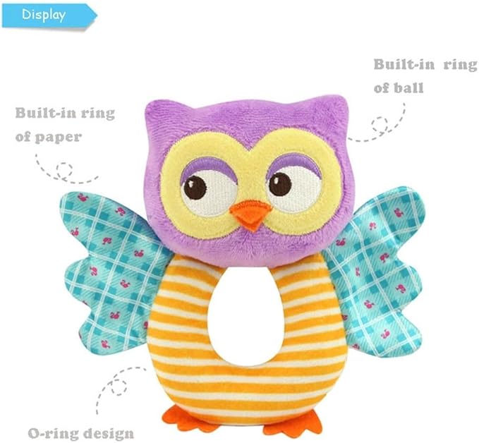 teytoy Owl Soft Rattle Toy for Over 0 Months